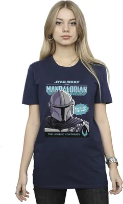 Produktbild von Star Wars The Mandalorian - T-Shirt für Damen BI45801 (S) (Marineblau)