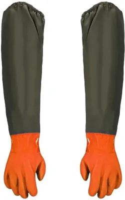 Produktbild von Wasserfeste Gummihandschuhe für Gartenarbeiten – 70 cm extra lang