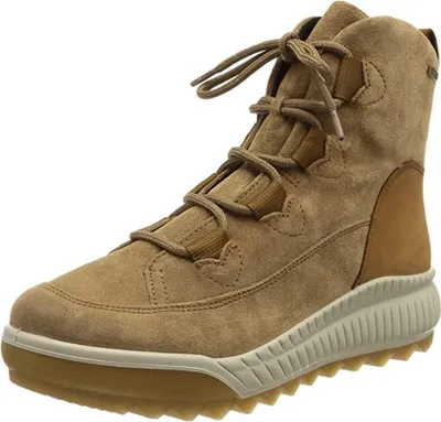 A single beige boot is shown against a white background.