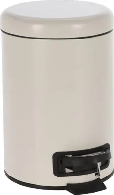 Produktbild von Bathroom Solutions Mülleimer, Metall, 24x17x25 cm, 3 l, Creme