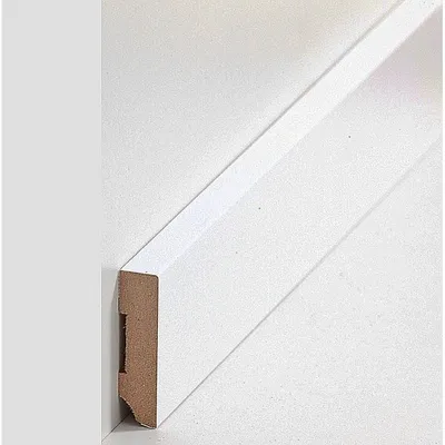Produktbild von Sockelleiste MDF 10 x 40 Weiß RAL 9016 Foliert Fußleiste