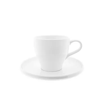 Produktbild von 12 Tlg. Mokkatassen Set mit Untertasse, Relief-Design - 100 ml