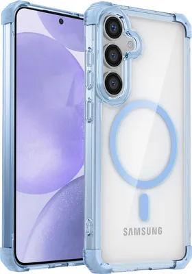 Obrázek produktu pro Magnetické pouzdro pro Samsung Galaxy S26+ kompatibilní s MagSafe, nárazuvzdorné, vojenská ochrana průhledné pouzdro modré