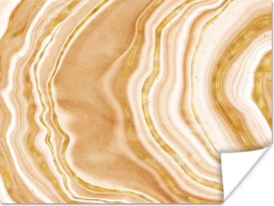 Produktbild von MuchoWow® Poster Achat Stein - Gold - Edelsteine - Luxus 160x120 cm - Foto Plakat