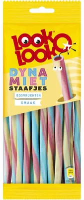 Immagine prodotto di Look-O-Look Dynamietstaafjes Bosvruchten 110g – dolci fruttati ai frutti di bosco
