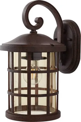 Produktbild von Lindby Außenwandlampe Ankea, rost/amber, 37 cm, IP23, E27
