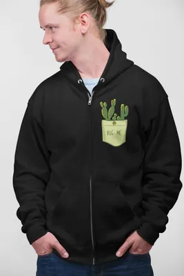 Produktbild von D&B Uni Hoodie ZIPPO00005 Cactus Schwarz-Größe M