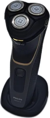 Produktbild von Philips 3000 series Shaver S3342/13 Elektrischer Nass- und Trockenrasierer, Rotationstrasierer, Schwarz, Gold, PowerCut blade system; 27 self-sharpening blades; 55.000 cuts/minute, Replace every 2 yrs with SH30, 2 Jahr(e), Akku