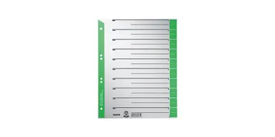 Obrázok produktu pre Esselte Leitz 25 Trennblätter 1652 grün