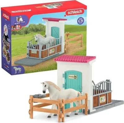 Produktbild von Spielbox für Englischen Vollbluthengst Schleich, Erweiterung für Pferdebox, 21 Teile, Horse Club 42569, 5+ Jahre