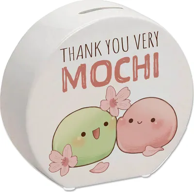 Produktbild von Mochi Spardose mit Spruch Thank you very Mochi
