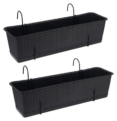 Produktbild von Rostfreie Blumenkästen für den Balkon (Set mit 2 Stück)