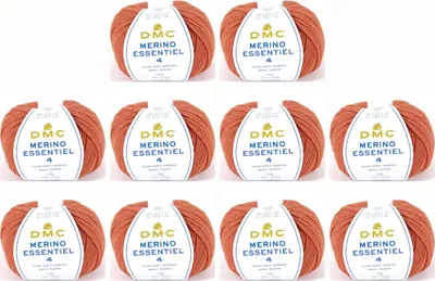 Image de 10 pelotes de DMC Merino Essentiel-4 – fil Aran haut de gamme composé à 50 % de Laine et à 50 % d'acrylique, 8149 (couleur 853)