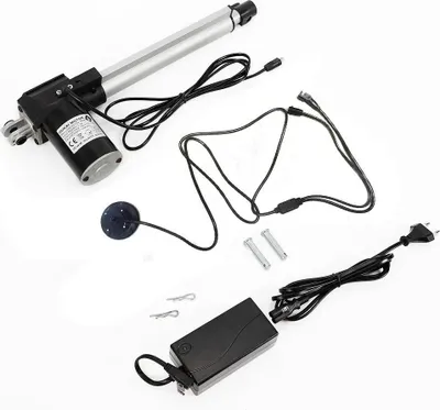 Produktbild von 24 V DC Linearantrieb, Elektromotor für elektrische Stühle, 230 mm Hub, max. Hubkraft 600 kg, schwarz