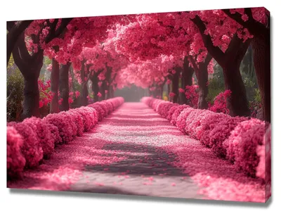 Productafbeelding van Ingelijste Wanddecoratie met Berglandschap en Bloemen