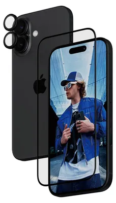 Produktbild von PanzerGlass ® 2-in-1 Set iPhone 16, Apple, Apple - iPhone 16, Trockene Anwendung, Kratzresistent, Schockresistent, Transparent, 1 Stück(e)