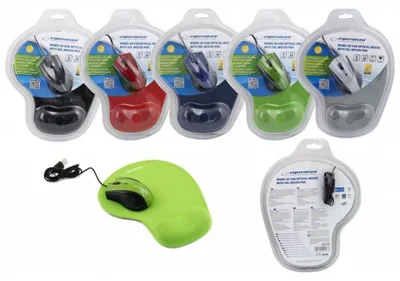 Produktbild von AMG AMG 125p+m Gel-Mauspad Kabelmaus Set Ergonomisch