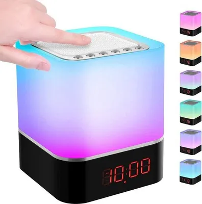Productafbeelding van Bluetooth-luidspreker met wekker, LED-nachtlamp en MP3-speler
