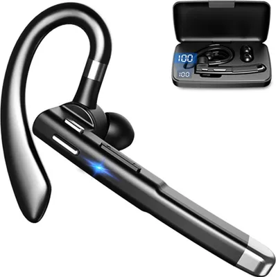 Kabelloses Bluetooth-Ohrhörer, kabelloser Bluetooth 5.1-Kopfhörer mit Ladecase, für Büro und Auto,Yyk-520-1