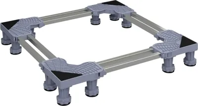 A product shot of a washing machine stand on a white background.