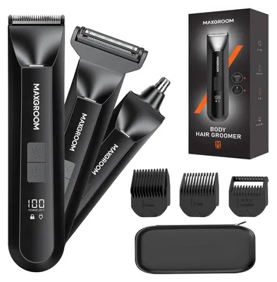Obrázek produktu pro Zastřihovač ochlupení, dobíjecí, vodotěsný IPX7, černý
