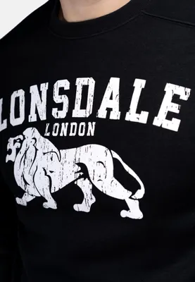 Image de Sweatshirt col rond homme coupe slim KERSBROOK Black/Ecru XL Lonsdale