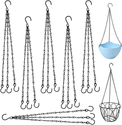 Imagen del producto de Soportes colgantes de metal para macetas, juego de 6 unidades, color