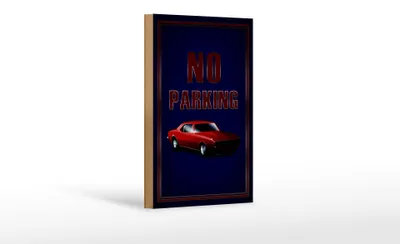 Produktbild von Holzschild Hinweis 12x18cm Auto No Parking