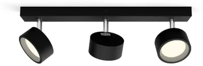 Produktbild von Philips Bracia Decken-/Wandspot, 3x, Einbaustrahler, LED, 2700 K, 1650 lm, 220-240 V, Schwarz
