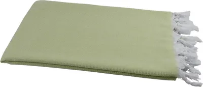 Produktbild von Hamamtuch Saunatuch einfarbig "Fisch Style" kiwigrün 100x190 cm