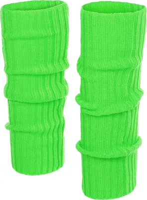 Produktbild von KarneLux Sexy Beinstulpen Neon Grün - Strümpfe für 80er 90er Jahre Kostüme zu Motto Partys, Fasching, Karneval oder zum Tanzen - Damen Einheitsgröße