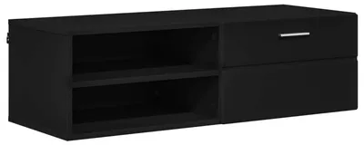 Image de Cabinet en Bois Noir 100,5 x 39 x 30 cm Bois d'ingénierie