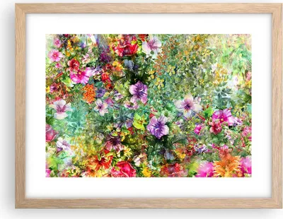 Produktbild von Gerahmtes Poster - Rahmen in heller Eiche - blume sommer natur - 40x30 cm - Wand Bild - Wanddeko - Wandbilder - Wandposter - Bilderrahmen - Bilder - Kunstdruck - Wandbild - P2NAA40x30-3842