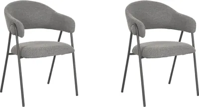 Produktbild von LABEL51 Esszimmerstuhl Lowen - 58x60x84 cm - Grau - Boucle