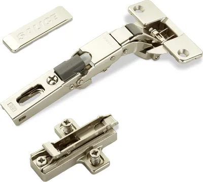 Produktbild von 2 x Salice Universalscharniere 110° Bohrbild T52 mit Dämpfer für abgerundete, überfälzte und profilierte Türen mit Kreuz-Montageplatte Höhe 6 mm Exzenterverstellung, Scharnierarmabdeckung