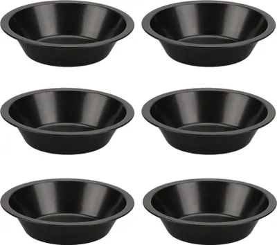 Produktbild von 6 Stück Mini-Laibdosen zum Backen von Brot, 5-Zoll-Kohlenstoffstahl-Backformen für rundes Brot, Mini-Törtchen-Backformen