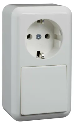 Image de Combinaison interrupteur AP rw - Combinaison interrupteur mural/prise 388604