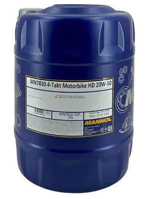 Produktbild von Mannol Motoröl 4T Motorhd 20W50 20L V-Twin Ma2 Halbsynthetisch (Jaso Ma/Ma2, Api Sl) (7830)