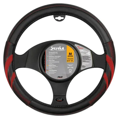 Produktbild von Suzuka Lenkradbezug Schwarz/Rot