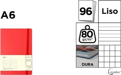 Image de Carnet A6 de 96 pages, couleur rouge