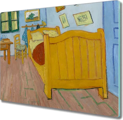 Produktbild von Coloray Hackbrett Herdabdeckplatte 60x52 cm Küchenbrett Kochplattenabdeckung Schneidebrett - Schlafzimmer in Arles Van Gogh