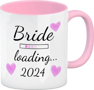 Produktbild von Bride loading Tasse Kaffeetasse 2024 mit rosa Herzen