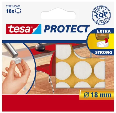 Immagine prodotto di tesa Protect Filzgleiter rund 18mm weiß 16St.