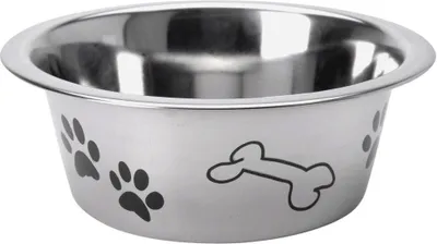Produktbild von Vilde Futternapf Trinknapf HUNDENAPF aus STAHL für Wasser Futter 16,5 cm 0,8l