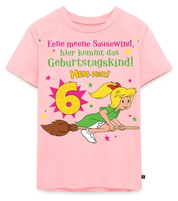 Produktbild von Spreadshirt Bibi Blocksberg Geburtstagsdesign 6 Jahre Kinder Premium T-Shirt, 122/128 (6 Jahre), Rosa