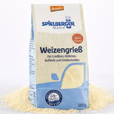 Obrázok produktu pre Celozrnná pšeničná krupica 500g