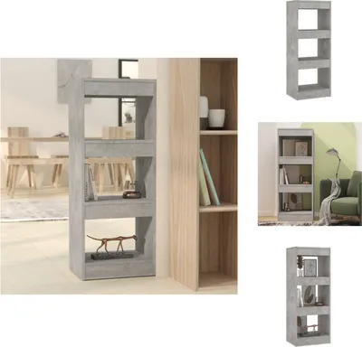 Obrázek produktu pro vidaXL Regál/rozdělovač pokojů betonově šedý 40x30x103 cm materiál na bázi dřeva - Regály a knihovny