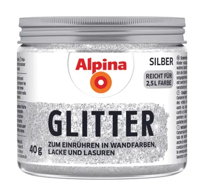 Produktbild von Alpina Kreativ Glitter Silber 40g