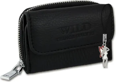Immagine prodotto di Portafoglio mini in pelle Wild Things Only nero 9x3x6,5 cm OPJ120S