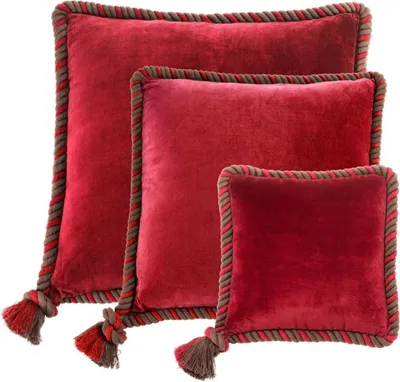 Produktbild von Casa Padrino Zierkissen 3er Set rot - Luxus Wohnzimmer / Hotel Kollektion